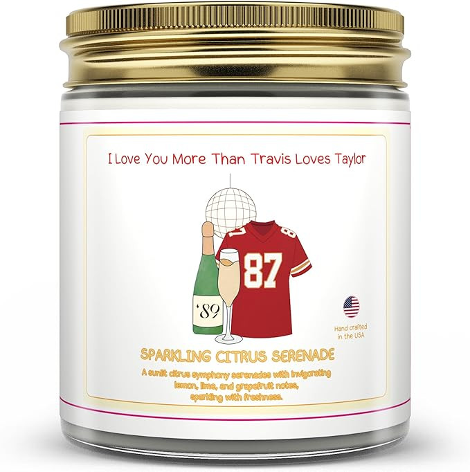 I Love You More Than Travis Loves Taylor Candle - Long Lasting Soy Wax Candle Gift Set for Taylor... | Amazon (US)