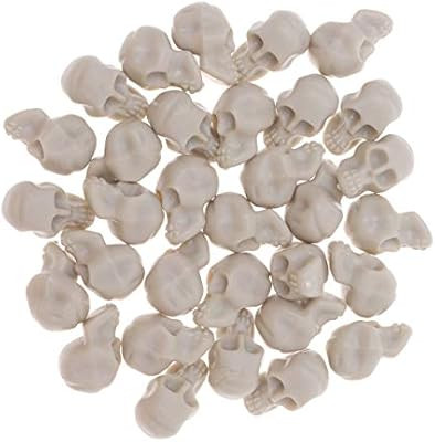 PRETYZOOM 50pcs Mini Plastic Skull Heads Decorations Realistic Skeleton Skulls for Halloween Tric... | Amazon (US)