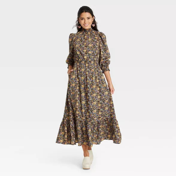 Women's Balloon Long Sleeve Dress - Universal Thread™ Floral | Target