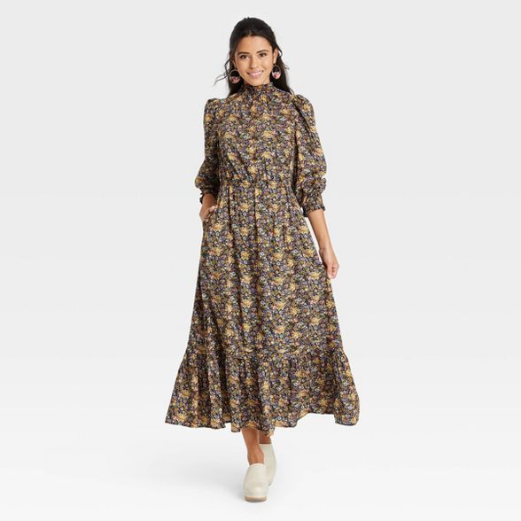 Women's Balloon Long Sleeve Dress - Universal Thread™ Floral | Target