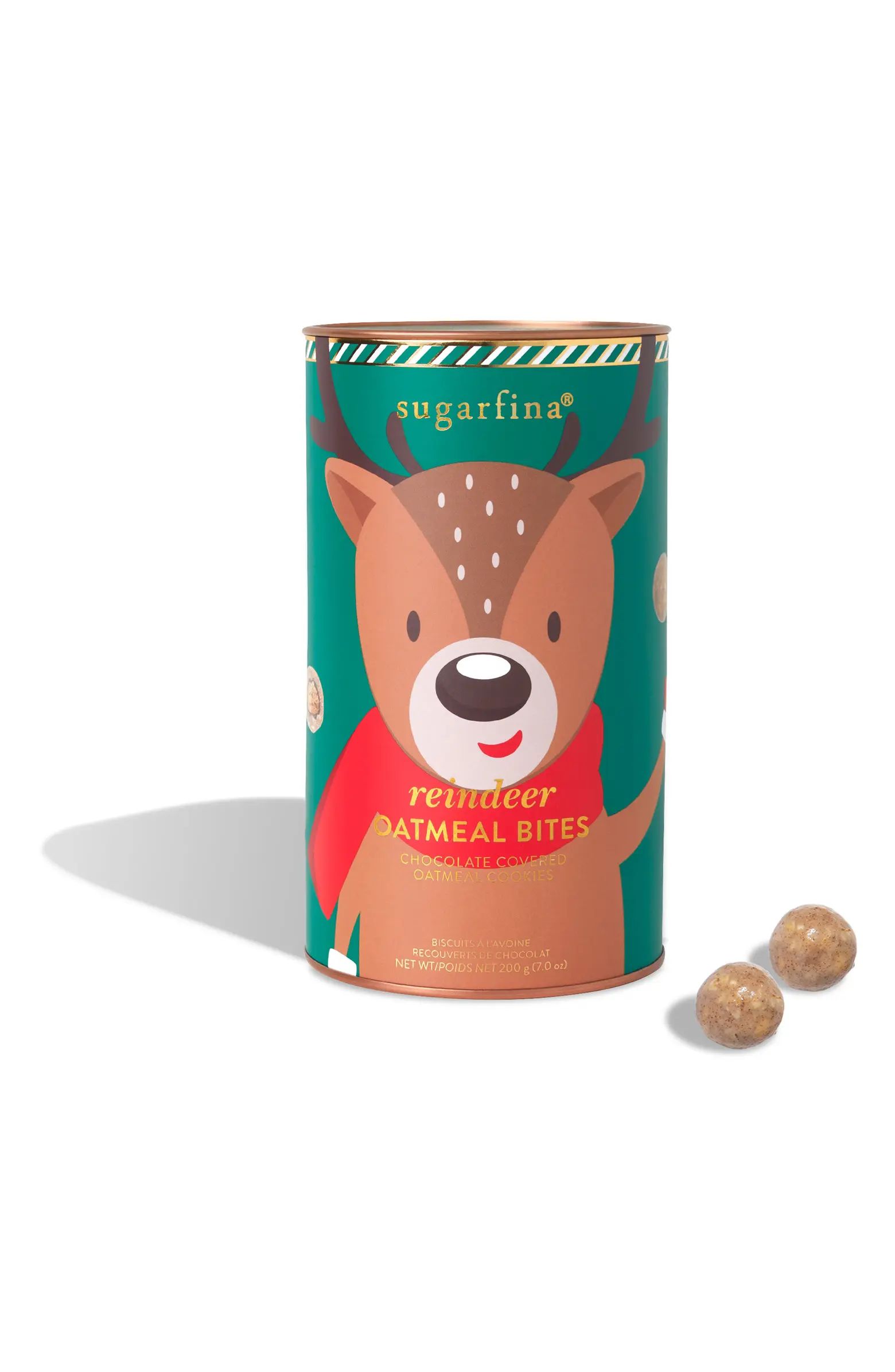 sugarfina Holiday Reindeer Oatmeal Bites Canister | Nordstrom | Nordstrom