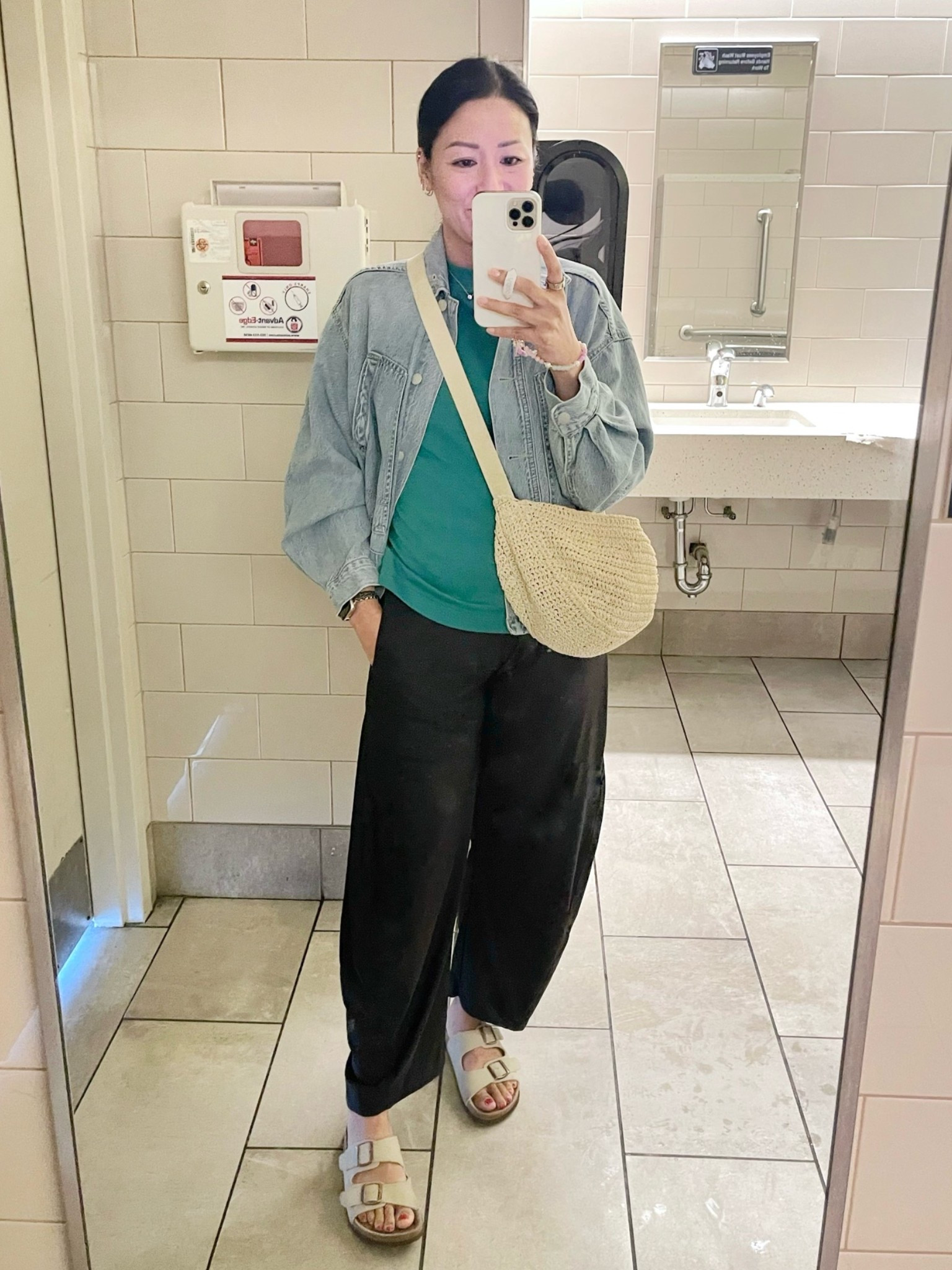 Size small jacket
Size XS pants (Ruti look for less)
Sized up 1/2 in sandals
Size small tee (exact tee sold out)

Travel outfit

#LTKootd #LTKTravel #LTKOver40