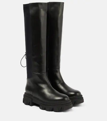 Gia 12 leather knee-high boots | Mytheresa (UK)