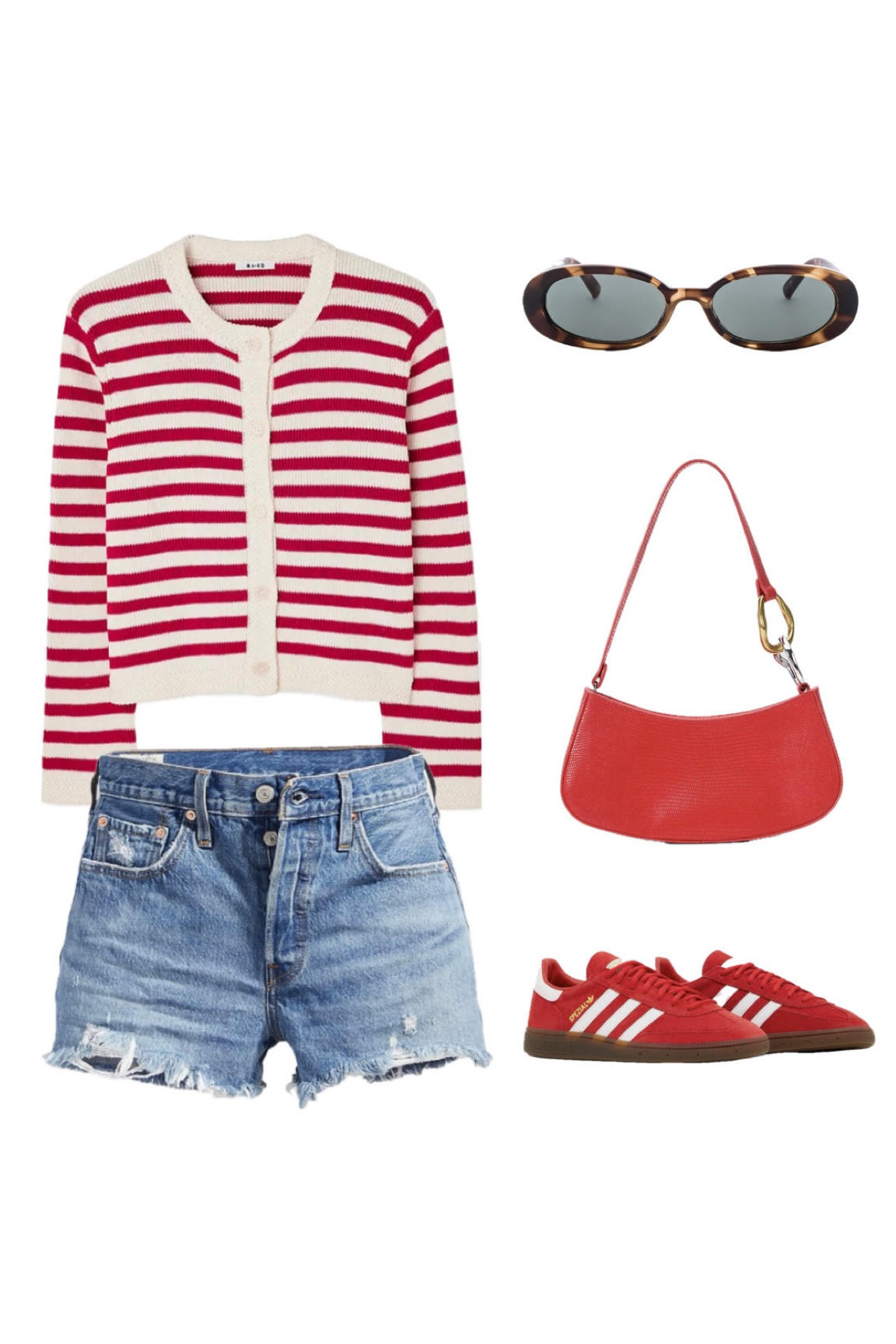 Red cardigan outfit for spring and summer 

#LTKstyletip #LTKfindsunder100 #LTKSeasonal