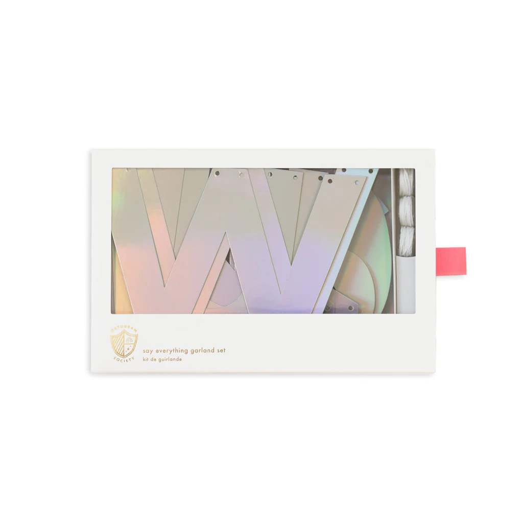 holographic say everything garland set | Daydream Society