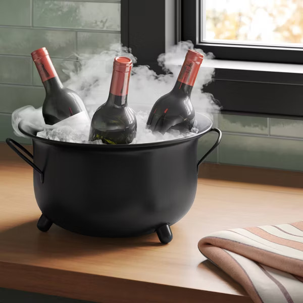 10.5L Halloween Steel Cauldron Beverage Tub Black - Threshold™ | Target
