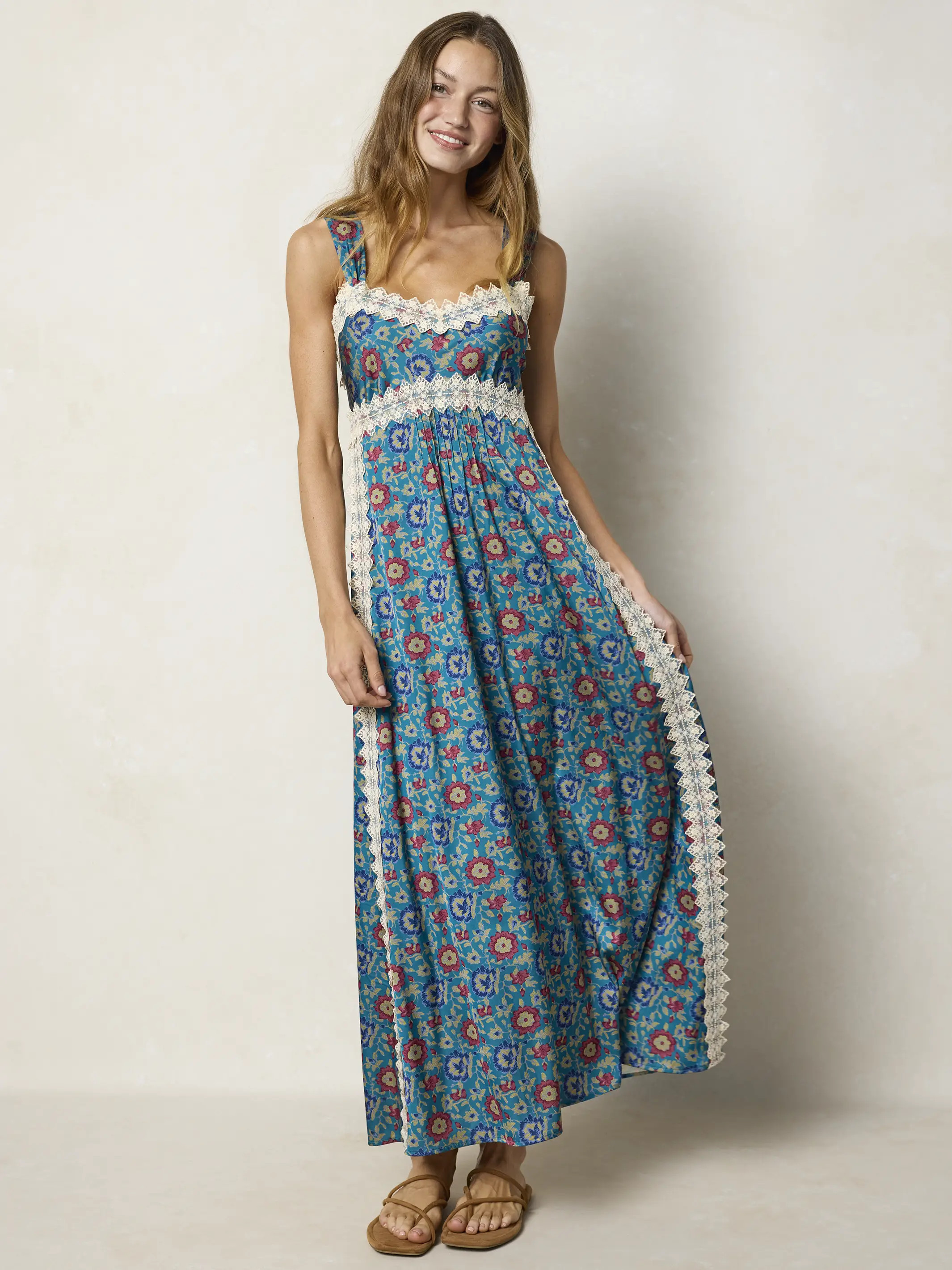 Tennessee Lace Trim Maxi Dress | Natural Life