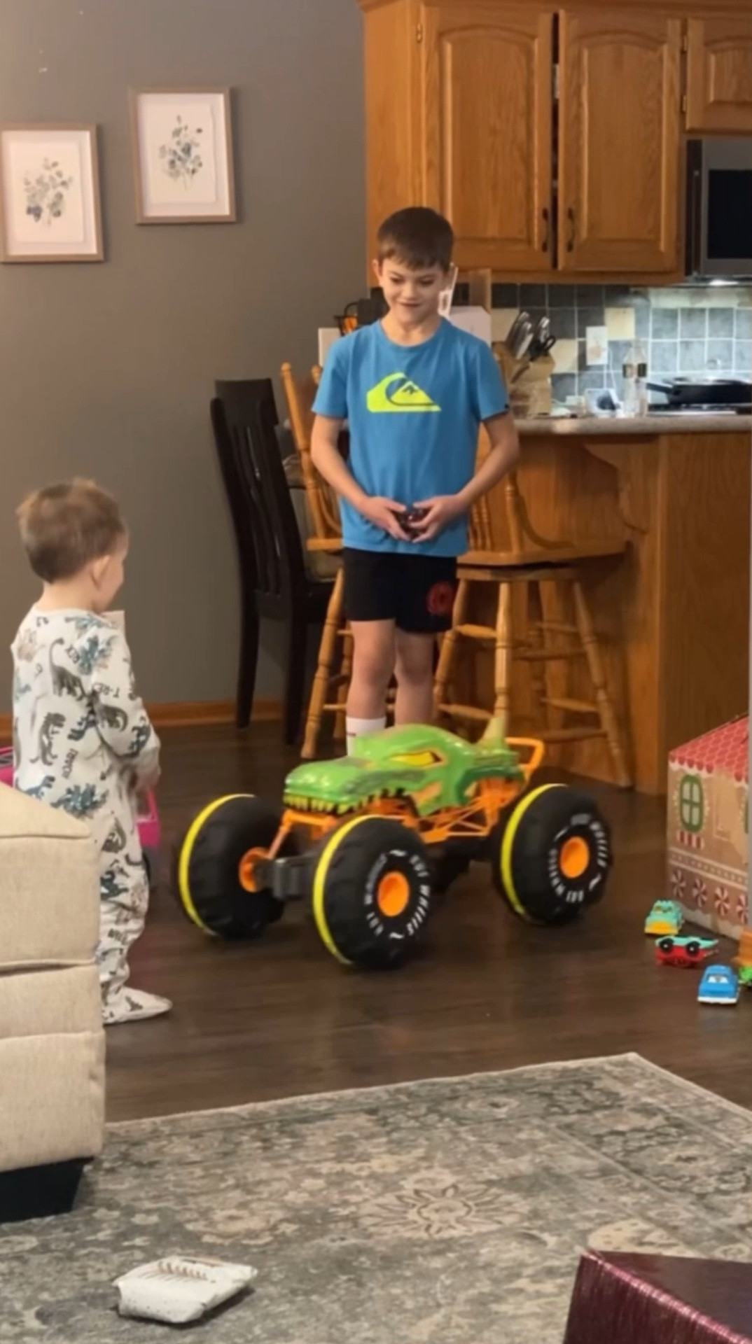 Lots of you asking for Grady’s extra large remote car link. This style is sold out but it’s Hot Wheels Mega. Scale is 1:6. Linked similar  

#LTKGiftGuide #LTKKids #LTKHoliday