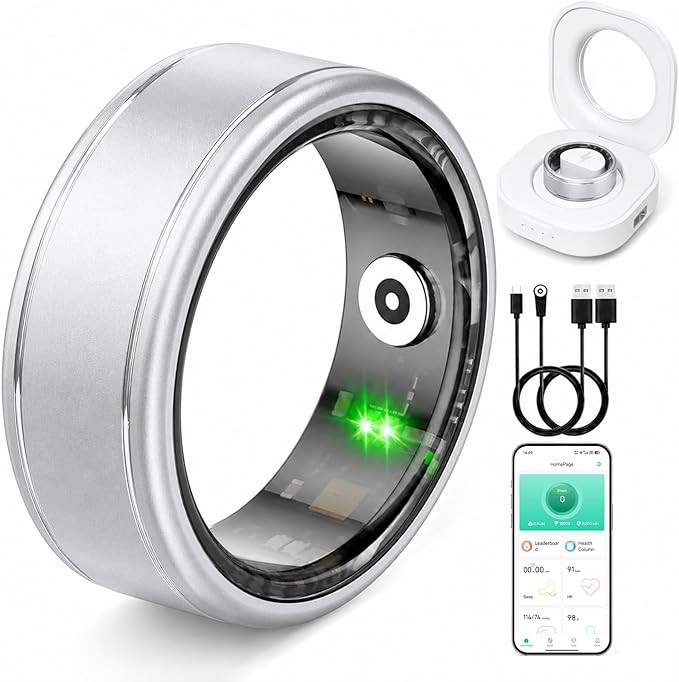 Smart Ring for Women & Men, IP68 Waterproof Fitness Tracker Ring with Heart Rate, Blood Oxygen & ... | Amazon (US)