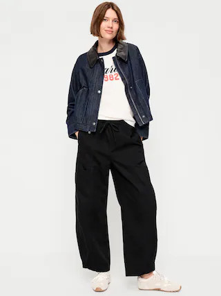 Mid-Rise Pull-On Utility Pants | Old Navy (US)