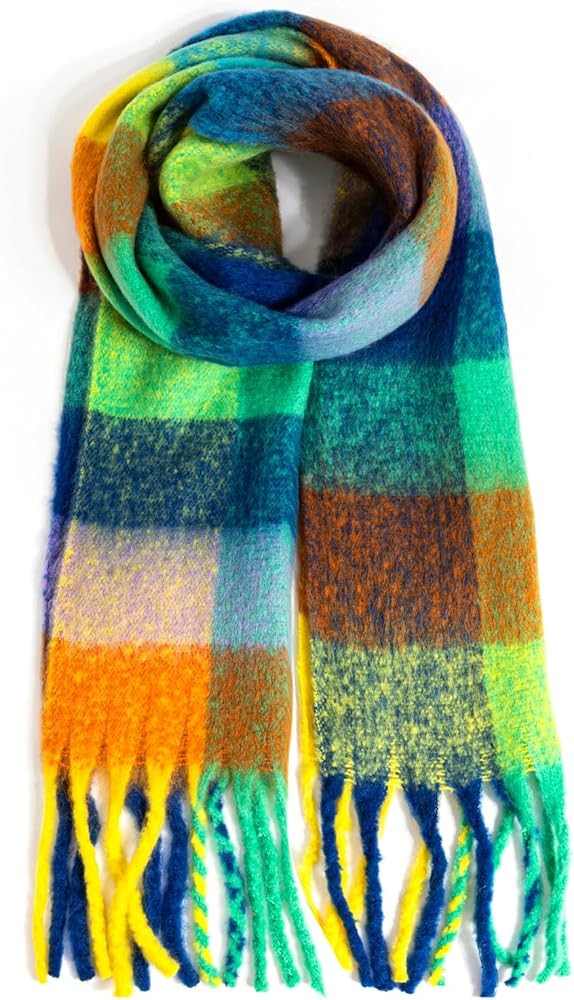 Winter Women Chunky Scarf Warm Blanket Big Thick Large Oversized Wrap Colorful Long Solid Scarves | Amazon (US)