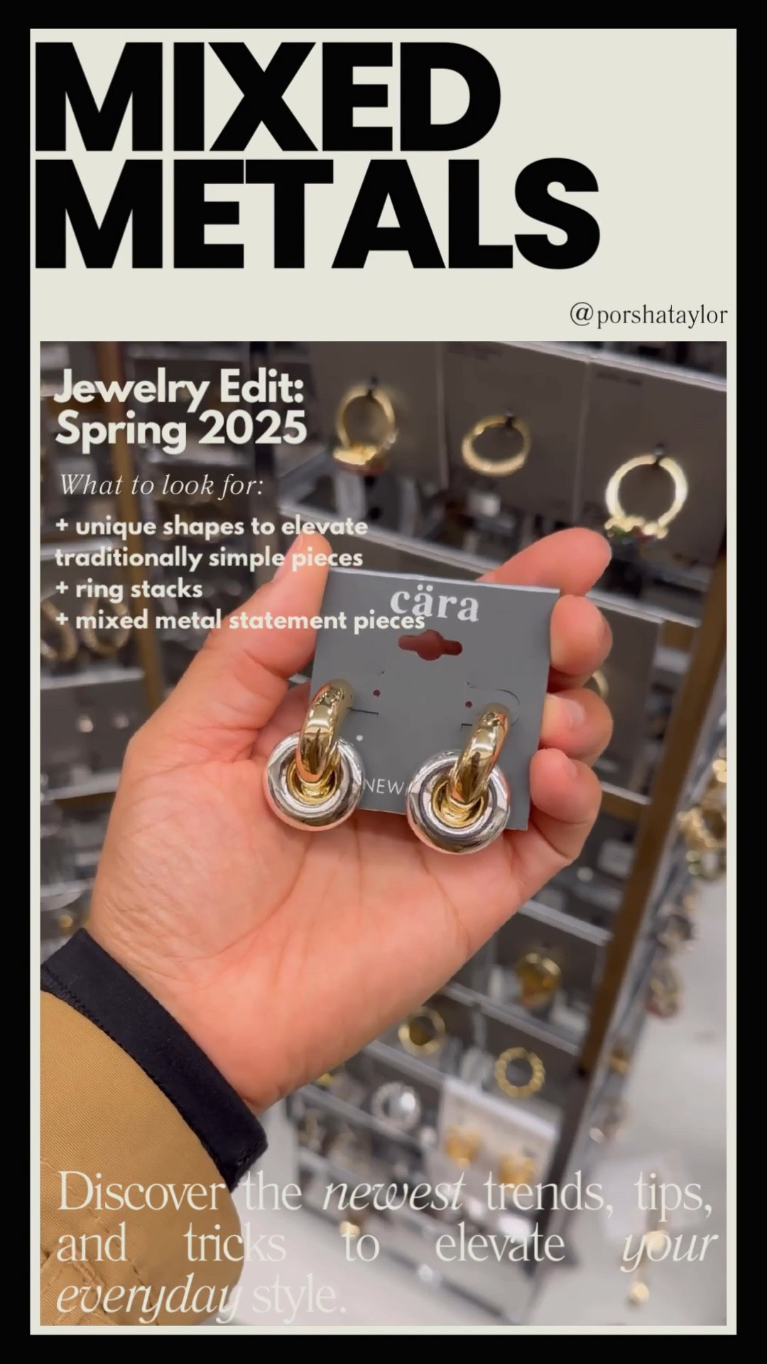 My Spring jewelry edit is going to be all about mixed metals with a focus on statement pieces, and ing stacks and incorporating different shapes + textures. 

#LTKStyleTip #LTKBeauty #LTKFindsUnder50