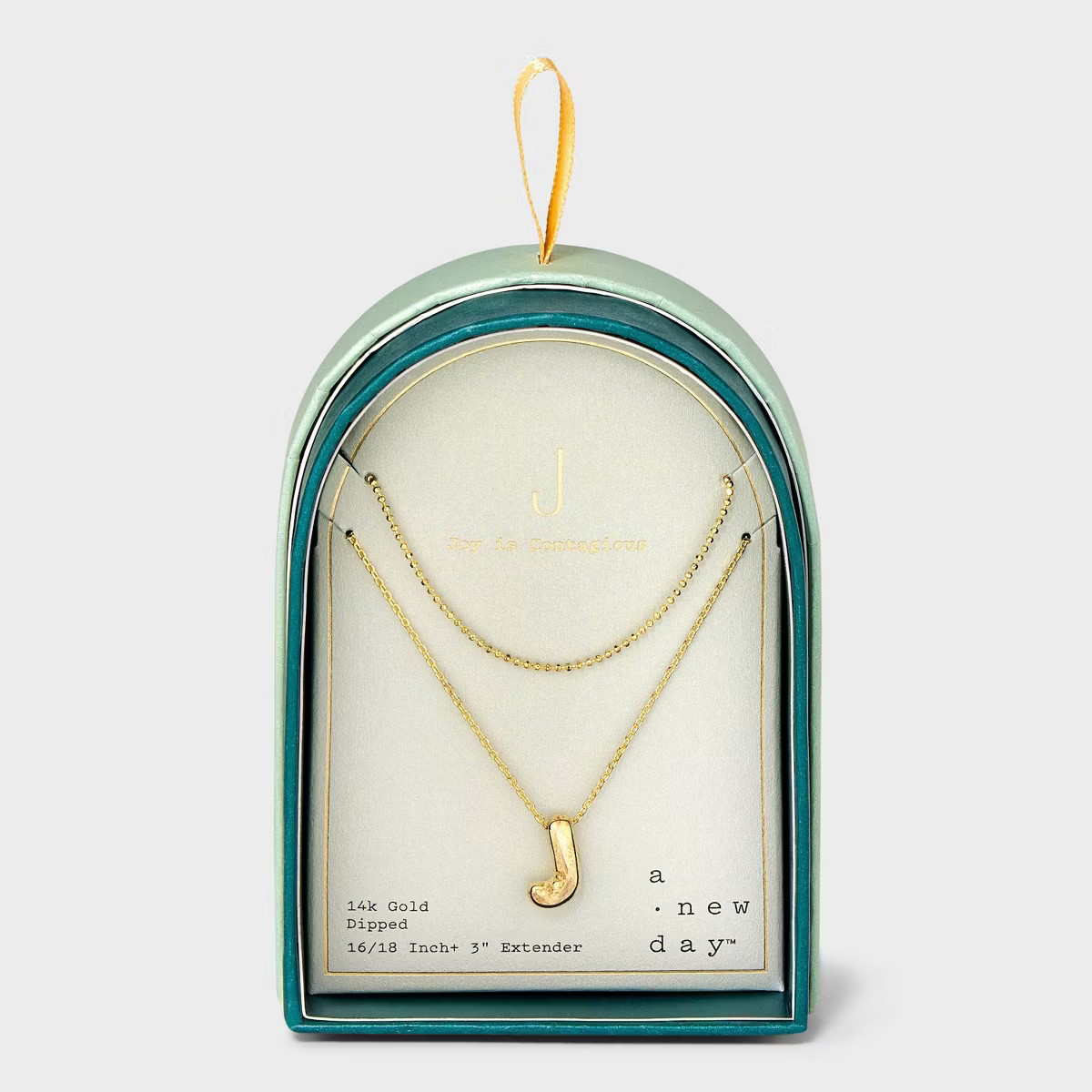 14K Gold Dipped Initial "J" Bubble Multi-Strand Pendant Necklace - A New Day™ Gold | Target