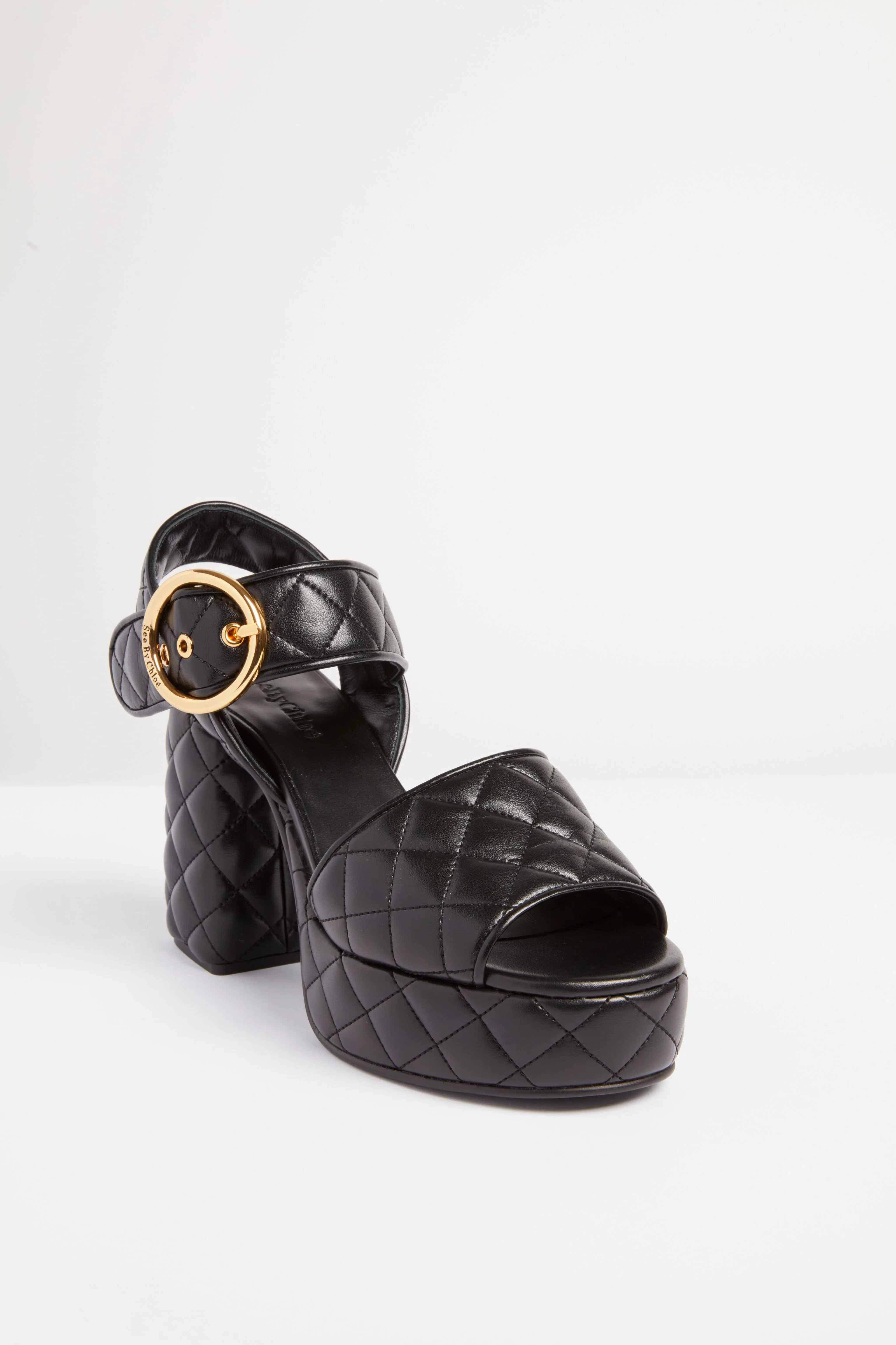 Black Jodie Quilted Heels | Tuckernuck (US)