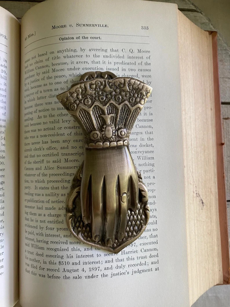 Antiqued Brass Hand Clip - Etsy | Etsy (US)