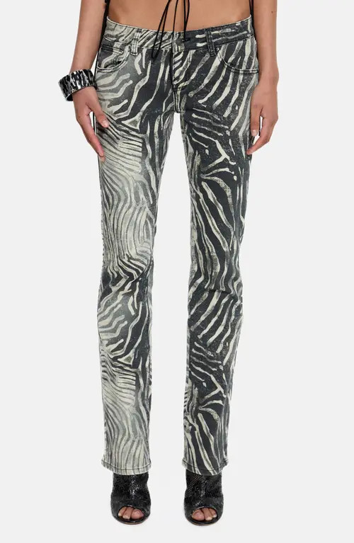 JADED LONDON Leona Cooper Bootcut Jeans in Zebra at Nordstrom, Size 30 | Nordstrom