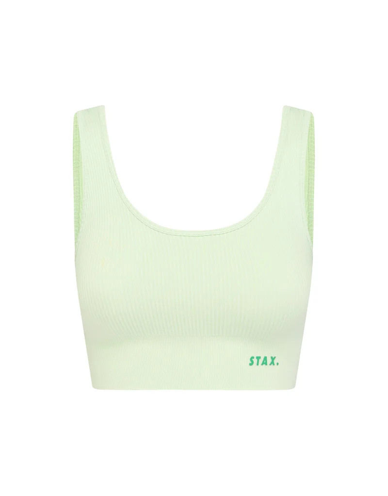 STAX. Premium Seamless V5 Low Back Crop Lounge - Aurora (Sage) | STAX.