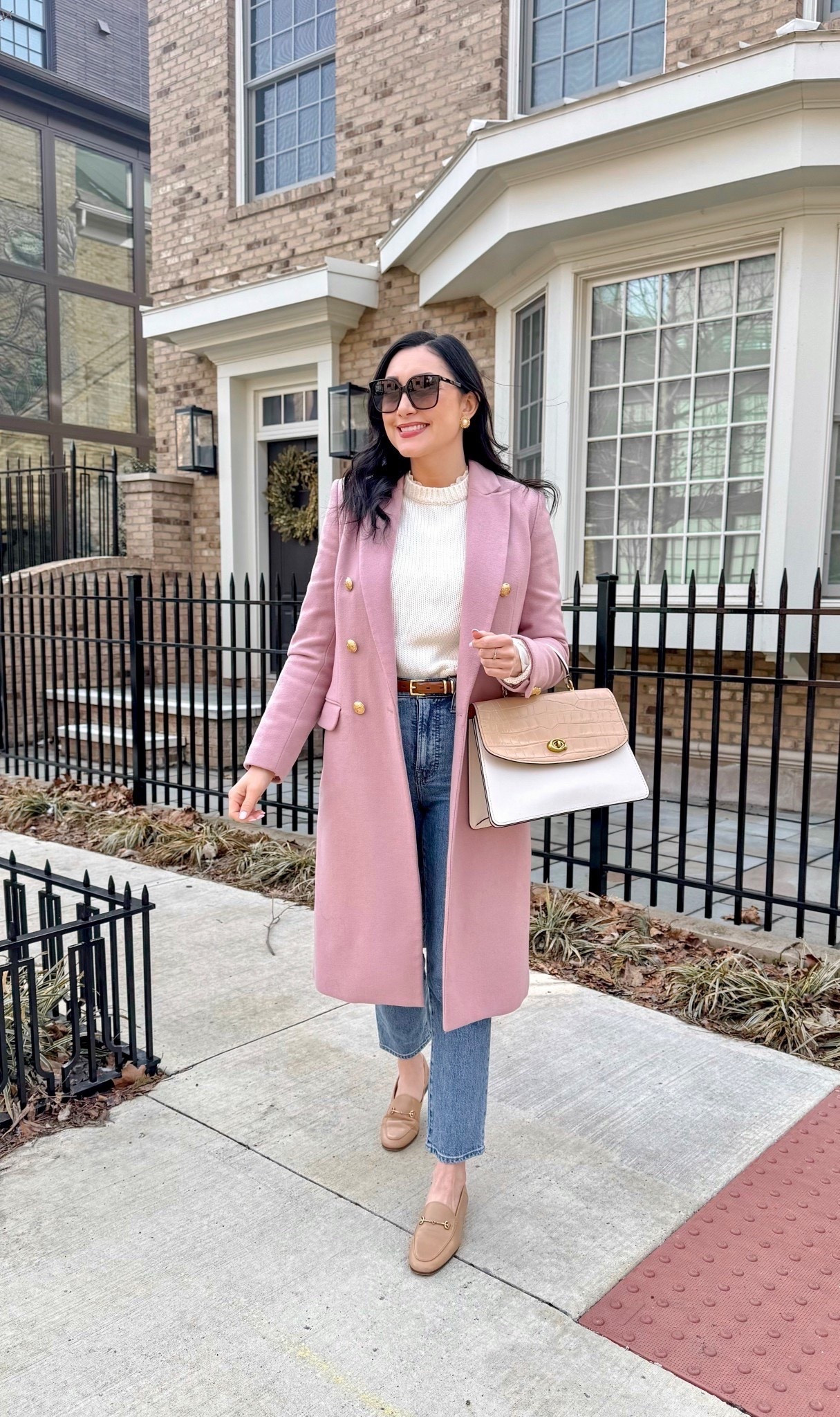 Ready for spring but it’s still so cold outside 🥶 My way of getting around this is wearing spring colors to start the transition to the next season🩷 

#everydayoutfit #casualstyle #pinkcoat #winteroutfit 

#LTKSeasonal