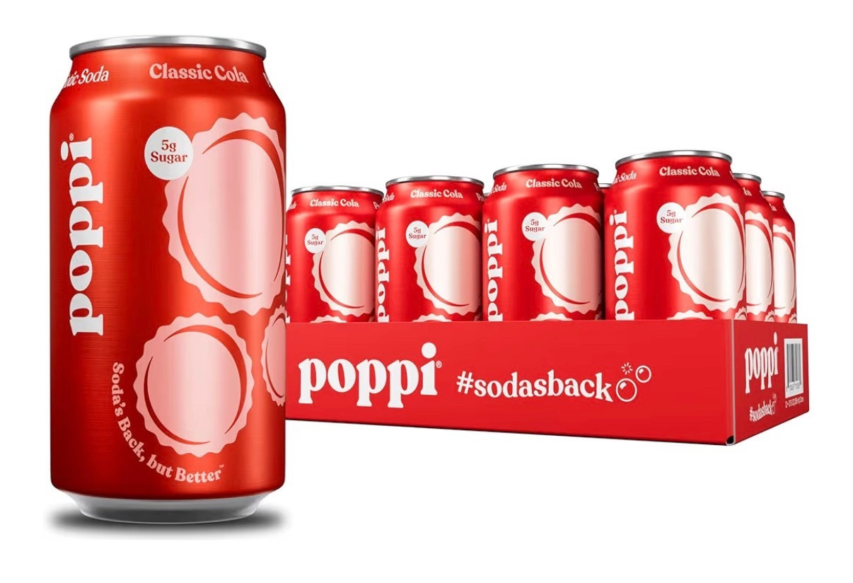 Poppi Prebiotic Soda, Sparkling Water & Fruit Juice, Classic Cola, 12 Oz, 12 Pack

Yummy probiotic soda 

#LTKSaleAlert