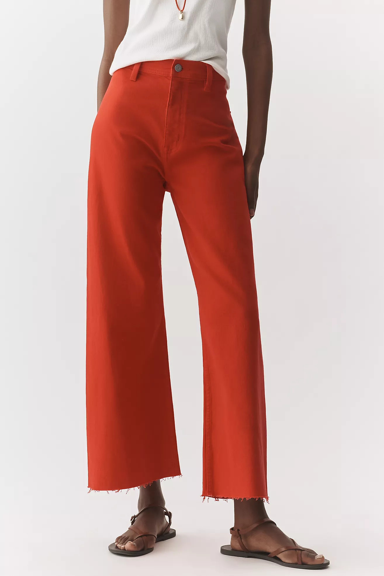 Pistola Penny High Rise Crop Wide Leg Jeans | Anthropologie (US)