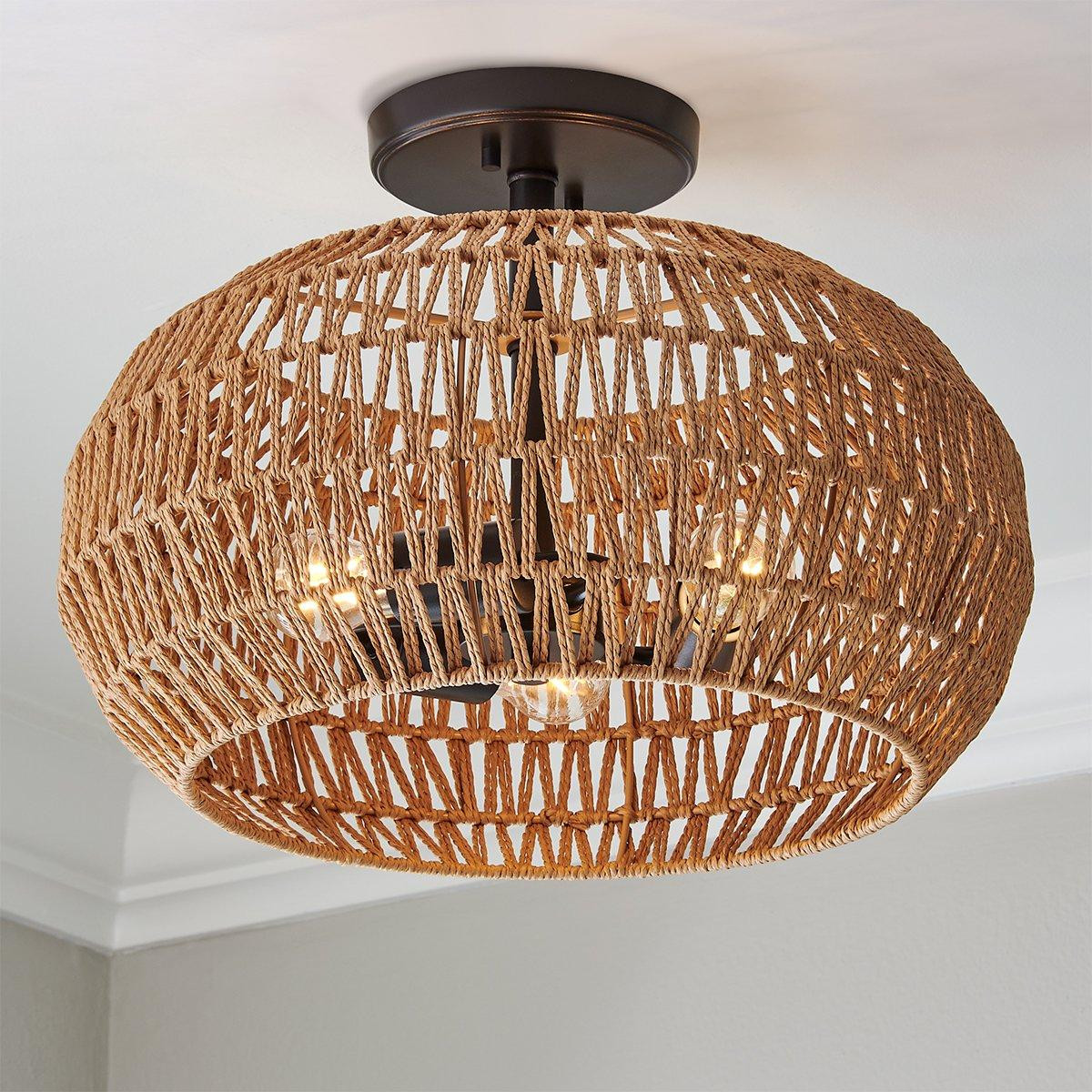 Tropical Oasis Semi-Flush Ceiling Light | Shades of Light