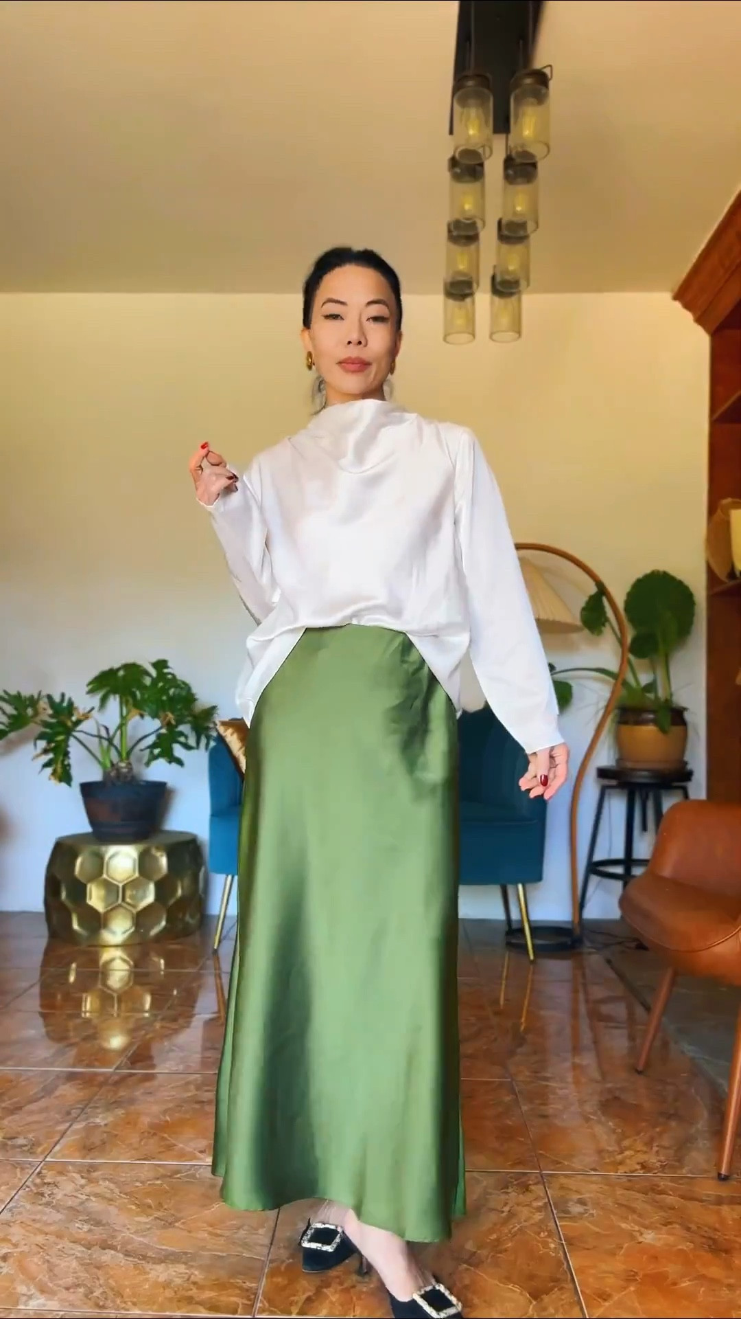 Holiday coziness, elevated. This satin top (available in so many colors!) pairs with anything for a simple yet chic festive look.

#LTKHoliday #LTKFindsUnder100 #LTKOver40