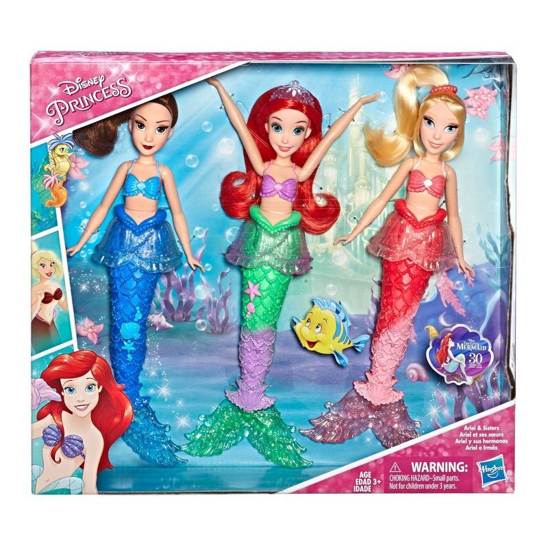 Disney Princess Ariel and Sisters Fashion Dolls, 3pk of Mermaid Dolls (Target Exclusive) | Target