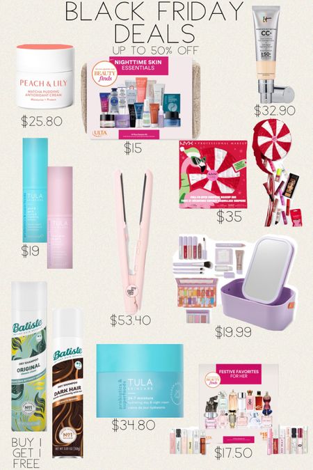 Black Friday Deals at Ulta up to 50% OFF / Gift Guide for her / Christmas Gift for her / Gifts idea
Stocking stuffers 

Glow & Get It Cooling & Brightening Eye Balm / Rose Glow & Get It Cooling & Brightening Eye Balm / Festive Favorites For Her 13 Piece Sampler Kit / Original Dry Shampoo - Clean & Classic / Hint of Color Dry Shampoo - Divine Dark / Beauty Box: Main Character Edition / 24-7 Moisture Hydrating Day & Night Cream / Nighttime Skin Essentials 16 Piece Sampler Kit / Le Ceramique Luxe Digital 1-Pass Flat Iron / Matcha Pudding Antioxidant Cream / Limited Edition Pull to Sleigh Surprise Makeup Holiday Gift Set / CC+ Cream with SPF 50

#ulta #giftguide #tula #nyx #laneige #gabrielapolacek #cc #giftforher #christmas 

#LTKGiftGuide #LTKsalealert #LTKCyberWeek