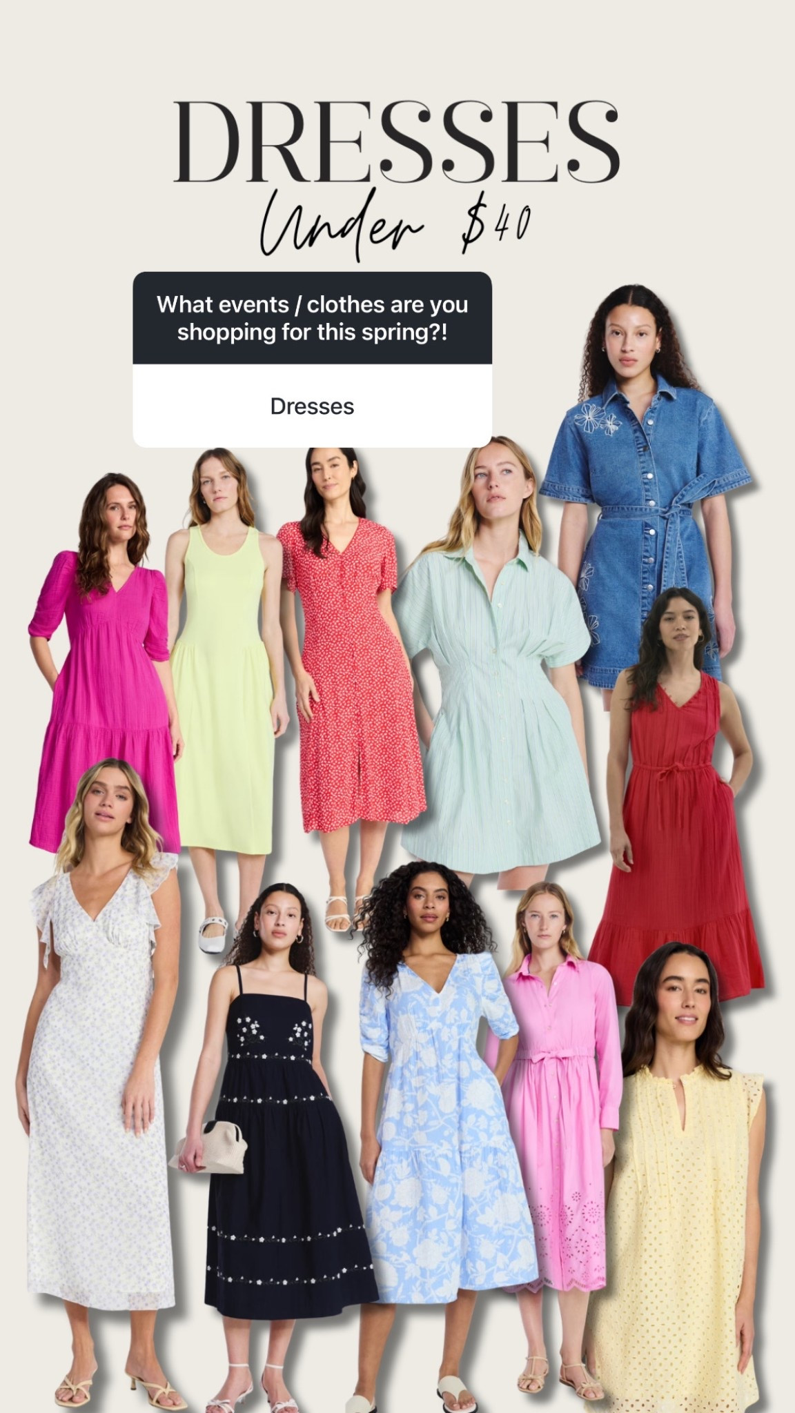Dresses under $40 for just about every occasion this spring & summer! 

📍WHERE TO WEAR: church, wedding, brunch, dates, beach vacation, wedding guest, etc. 

#LTKSeasonal #LTKWedding #LTKootd