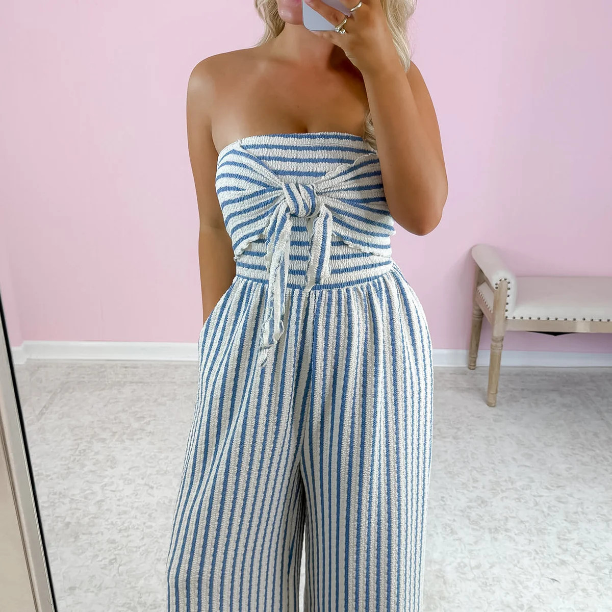 Riviera Strapless Jumpsuit | Poppy Jane | Poppy Jane