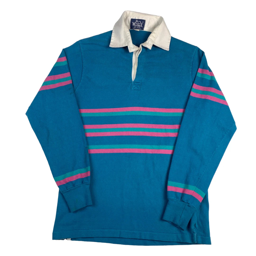 Vintage 1970s Woolrich Rugby Long Sleeve Shirt Size Small - Etsy | Etsy (US)