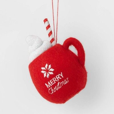 Felt Merry Christmas Cup Christmas Tree Ornament - Wondershop&#8482; | Target