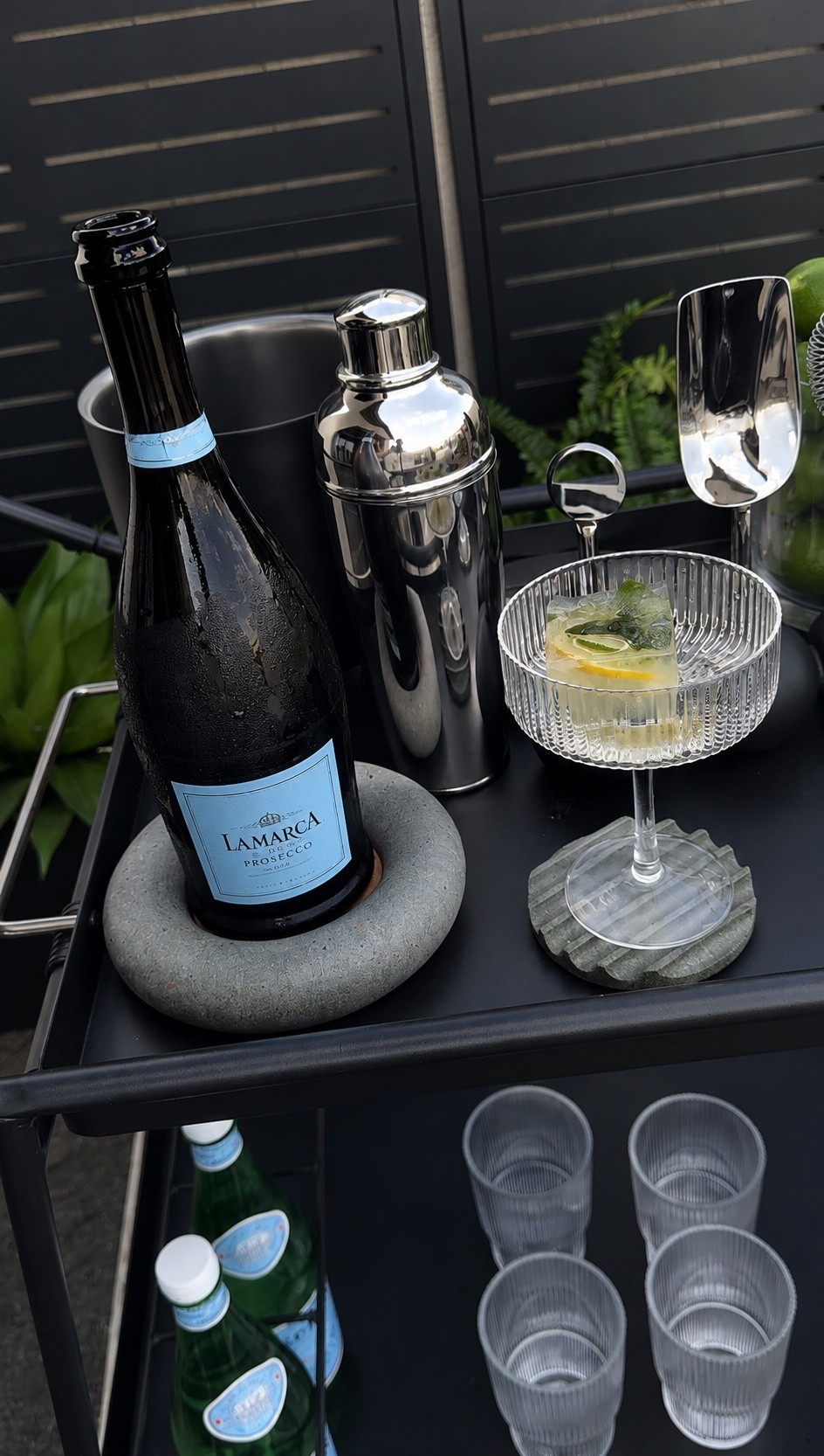 Patio bar cart moments 🍋✨

Stocked with my favorite patio happy hour essentials — a sleek black bar cart, coupe glasses, cocktail shaker, ribbed glasses, stone bottle coaster, and all the little details that make outdoor entertaining feel elevated.

Everything is linked on my LTK for an easy patio bar cart refresh. #PatioDecor #OutdoorEntertaining #BarCartStyling #patio #outdoordecor #hosting

#LTKHome