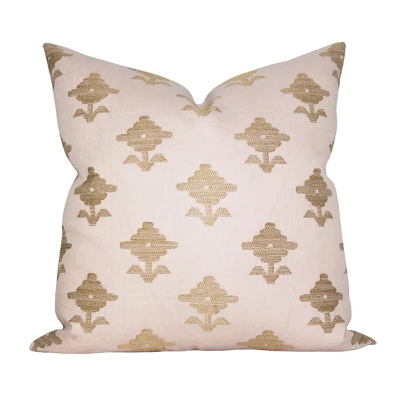 Pillow Cover Rubia Embroidery Blush Floral Embroidery Spark | Etsy | Etsy (US)