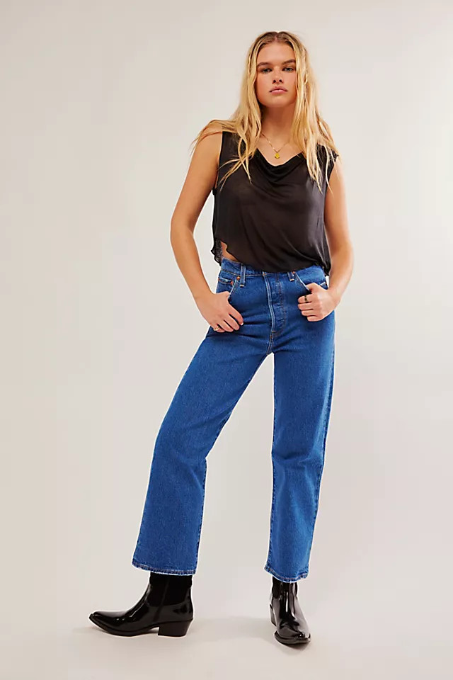Levi's Ribcage Straight Ankle Jeans | Free People (Global - UK&FR Excluded)