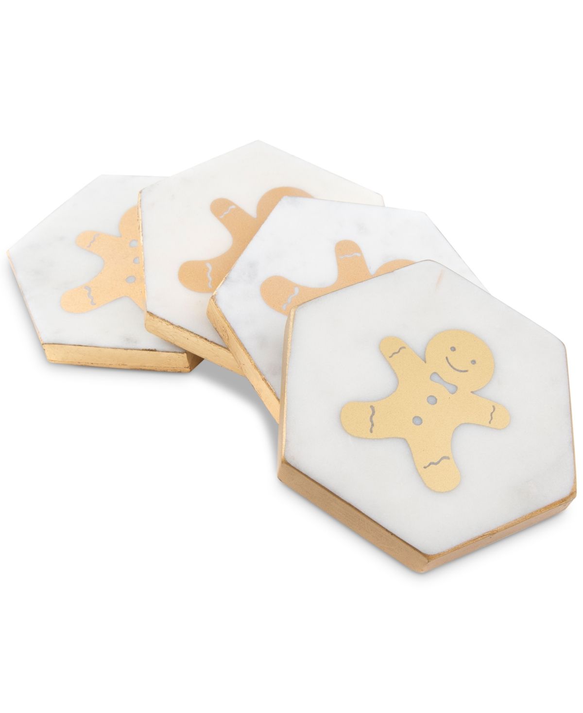 Thirstystone Marble Gingerbread Man Coasters, Set of 4 | Macys (US)