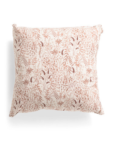 20x20 Washed Printed Cotton Blend Slub Pillow | TJ Maxx