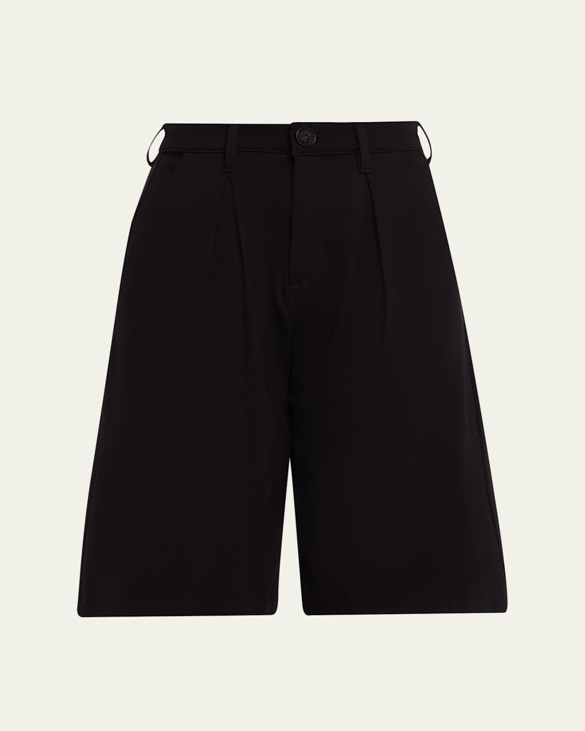 Akasha Pleated High-Rise Bermuda Shorts | Bergdorf Goodman