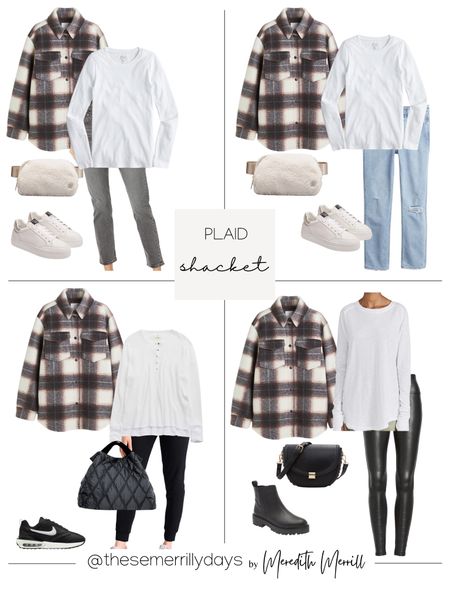 Winter Capsule 2022- 4 ways to style a plaid shacket 

This shacket is naturally oversized so go with your normal size or go down one! I went with an XS and the neutral colors make it easy to style with so many looks 

#LTKSeasonal #LTKunder50 #LTKunder100