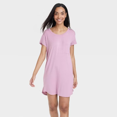 Women's Beautifully Soft Short Sleeve NightGown - Stars Above™ | Target