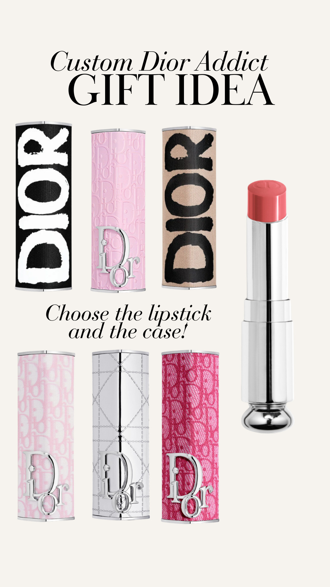 Cutest gift idea for her under $35! Custom Dior Addict lipstick - you get to choose the case design it comes in. Christmas gift for her, bday gift for her, beauty lover gift 

 

#LTKBeauty #LTKFindsUnder50