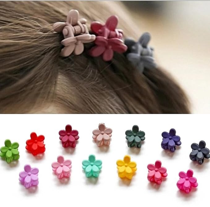 Bangs Mini Assorted Colored Hair Claw Clips, 30 Pieces - Hair Pins for Little Girls, Kids' Hair A... | Amazon (US)