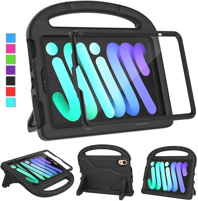MOXOTEK iPad Mini 6 Kids Case, iPad Mini 6th Generation Case with Screen Protector, Durable Shock... | Amazon (US)