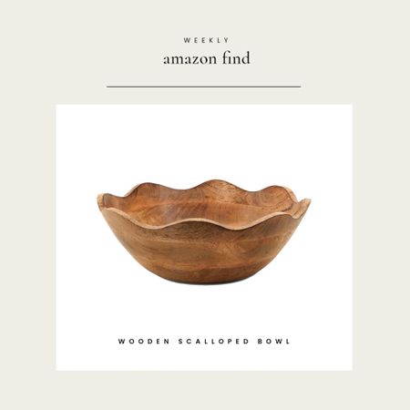 Amazon Find: Wooden Scalloped Bowl Perfect for Styling Fruits or Objects in Your Kitchen 

#LTKstyletip #LTKhome