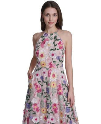 Eliza J Women's Sleeveless Halter Neck Gown - Macy's | Macy's