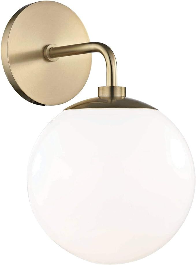 Mitzi H105101-AGB Transitional One Light Wall Sconce from Stella Collection Finish, Aged Brass | Amazon (US)