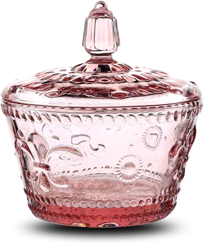 MASSJOY European Retro Nostalgic Three-Dimensional Relief Color Glass Jar Candy Jar Seasoning Jar... | Amazon (US)