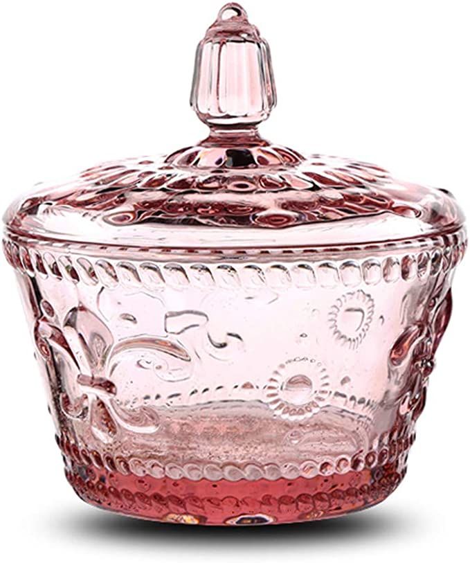 MASSJOY European Retro Nostalgic Three-Dimensional Relief Color Glass Jar Candy Jar Seasoning Jar... | Amazon (US)