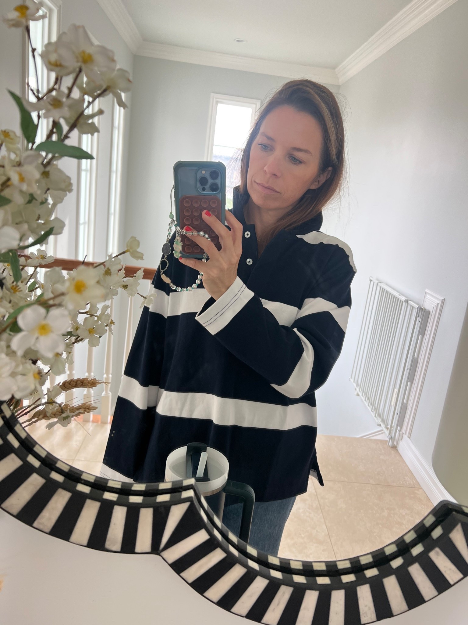 Oversized rugby tee, rugby polo, cool girl style, cool girl aesthetic, velvet shoes, shop small, Mary Jane’s 

#LTKootd #LTKgrwm #LTKOver40