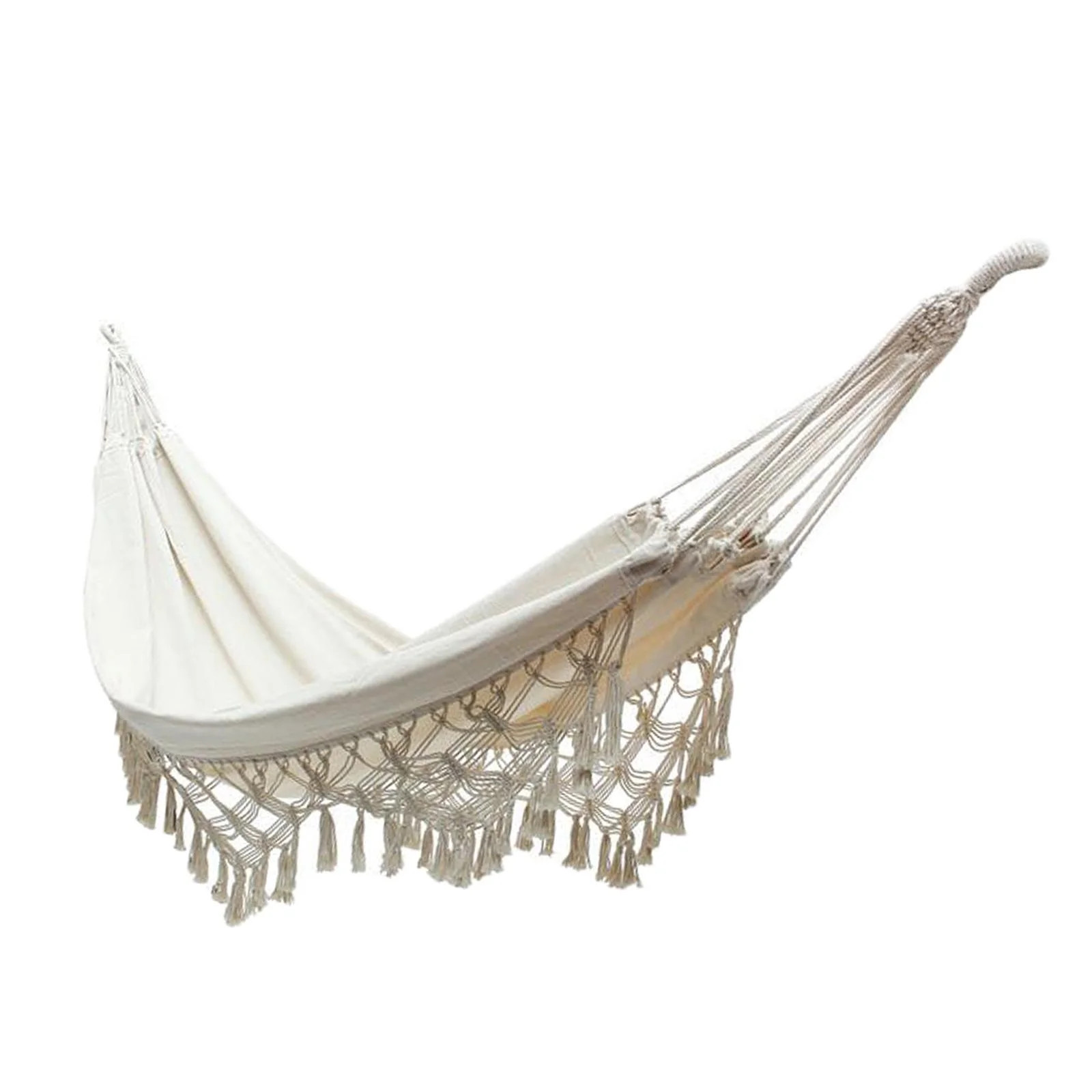Brazilian Macrame Fringe Hammock 2 Person Canvas for Beach Patio Wedding Beach Porch Backyard , w... | Walmart (US)